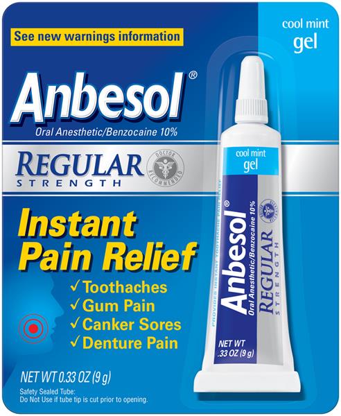 Anbesol Regular Strength Cool Mint Gel Instant Pain Relief | Hy-Vee ...