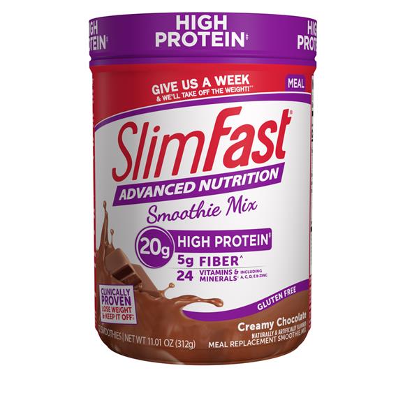 SlimFast Advanced Nutrition Smoothie Creamy Chocolate Meal Replacement ...