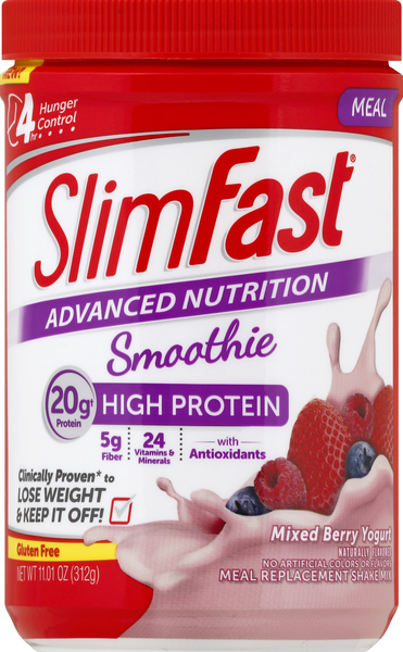 SlimFast Advanced Nutrition Smoothie Mixed Berry Yogurt Meal Replacement Shake  Mix | Hy-Vee Aisles Online Grocery Shopping