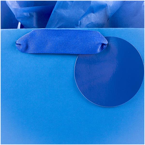 Hallmark Gift Bag With Tissue Paper, Foil Dots Large Blue