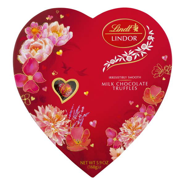 Lindor Milk Chocolate Truffles Heart | Hy-Vee Aisles Online Grocery ...