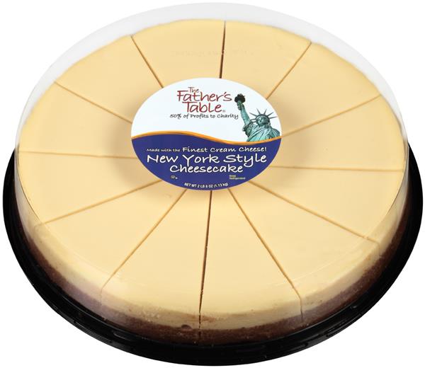 The Father's Table New York Style Cheesecake 2 lb. Plastic Container
