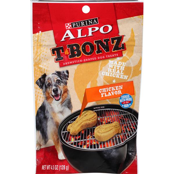 Purina ALPO T-Bonz Chicken Flavored Drumstick-Shaped Dog Treats | Hy