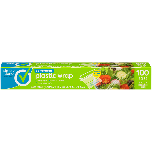 For Good by Full Circle Food PLA Compostable Cling Wrap – 100 Sq ft  Perforated, 100sq, Clear, 2 Pack 