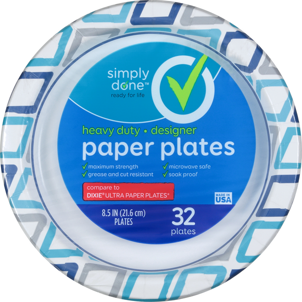 Simply Done Heavy Duty 8 5/8" Paper Plates | Hy-Vee Aisles Online