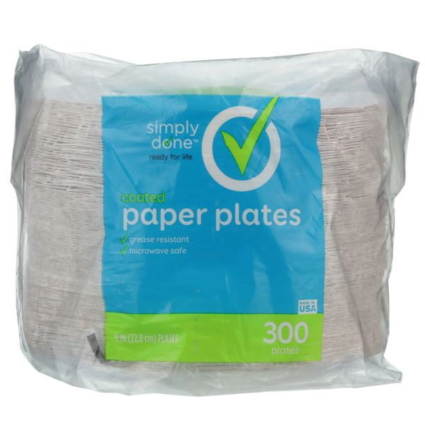 Simply Done 9 Coated Paper Plates  Hy-Vee Aisles Online Grocery Shopping