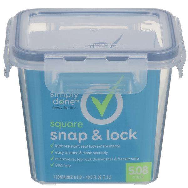 Simply Done 3-1/8 Cup Snap & Store Entree Containers & Lids 5Ct