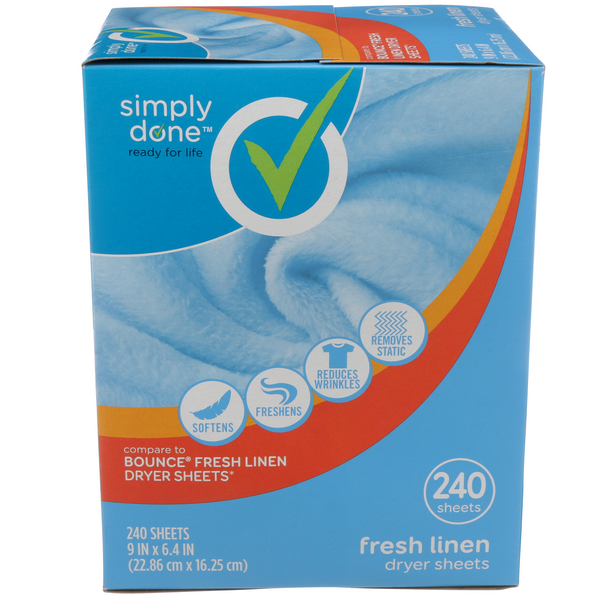 Simply Done Dryer Sheets Fresh Line Scent HyVee Aisles Online
