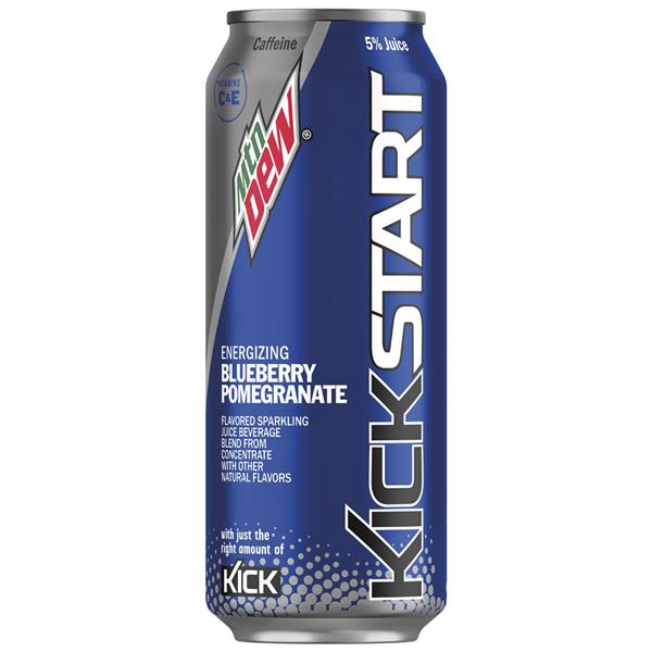 Mtn Dew Kickstart Flavored Sparkling Juice Beverage Blueberry