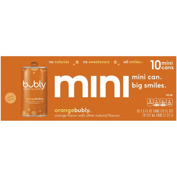 Bubly Sparkling Water Orange Flavor 10Pk HyVee Aisles Online Grocery
