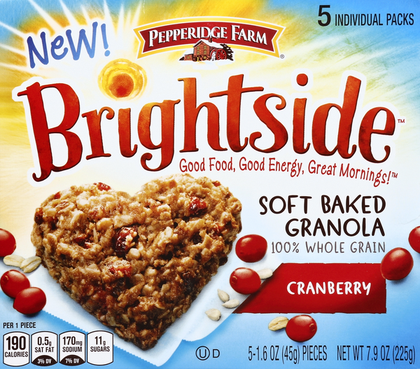 Pepperidge Farm Brightside Soft Baked Granola Cranberry 5-1.6oz