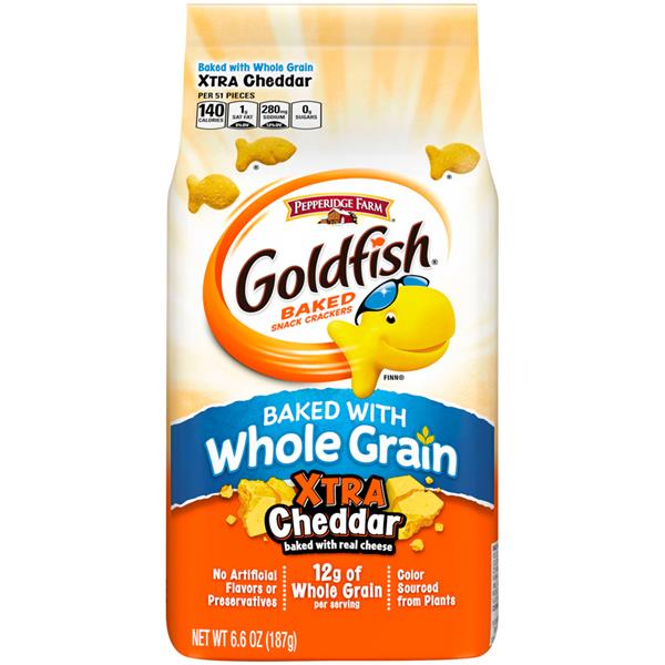 Pepperidge Farm Goldfish Baked with Whole Grain Xtra Cheddar Baked ...