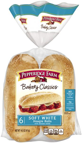 Pepperidge Farm Classic Soft Hoagie Rolls With Sesame Seeds 6 Count ...