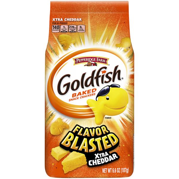 Pepperidge Farm Goldfish Flavor Blasted Xtra Cheddar Baked Snack ...