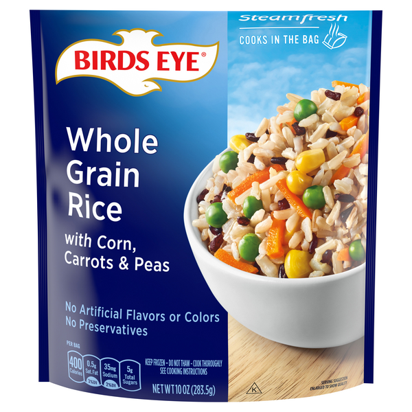 Birds Eye Steamfresh Brown & Wild Rice with Corn Carrots & Peas