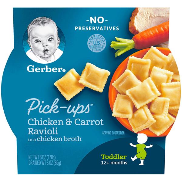 Gerber Toddler Pick Ups Chicken & Carrot Ravioli | Hy-Vee Aisles Online