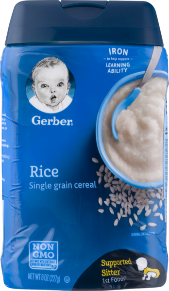 Gerber rice hot sale single grain cereal