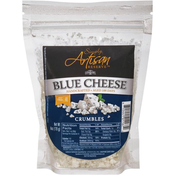 Simply Artisan Reserve Blue Cheese Crumbles 6 oz. Bag HyVee Aisles