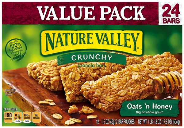 Nature Valley Oats N Honey Crunchy Granola Bars 12 1 5 Oz Pouches