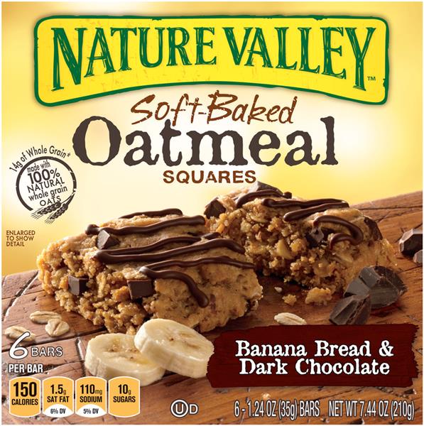 Nature Valley Banana Bread Dark Chocolate Soft Baked Oatmeal Squares 6 1 24 Oz Bars Hy Vee Aisles Online Grocery Shopping