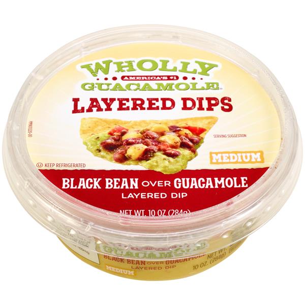 Wholly Guacamole Black Bean over Homestyle Guacamole Layered Dip Hy
