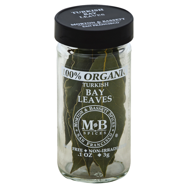 Morton and Bassett Organic Turkish Bay Leaves Seasoning, 0.1 Ounce