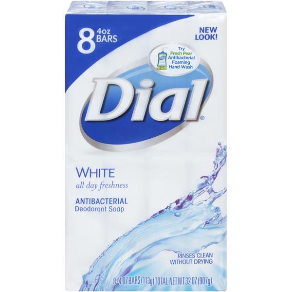 Dial White Antibacterial Deodorant Soap 84 oz Bars HyVee Aisles