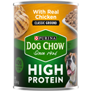 Purina Dog Chow High Protein Classic Ground Wet Dog Food With Real Chicken