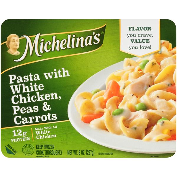 Michelinas Pasta With White Chicken Peas And Carrots Hy Vee Aisles Online Grocery Shopping 2467