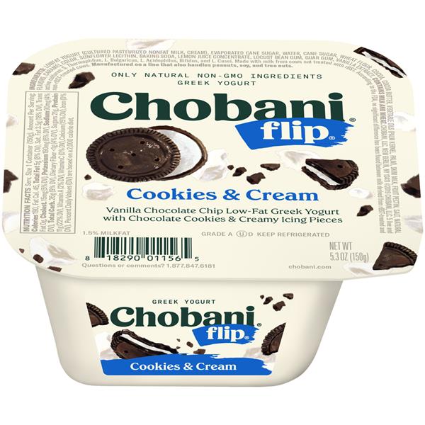 Chobani Flip Cookies & Cream Low-Fat Greek Yogurt | Hy-Vee Aisles ...