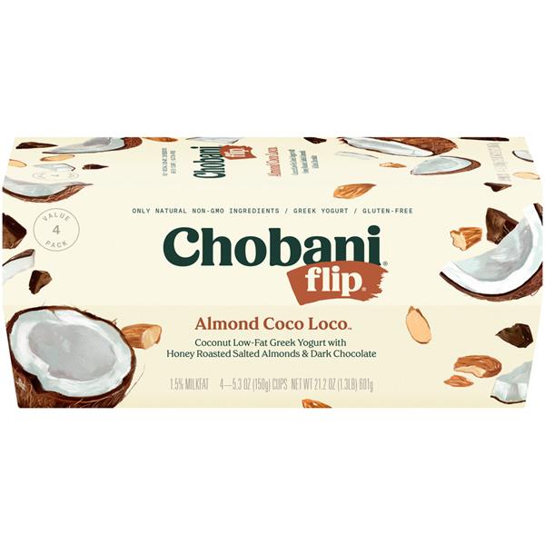 Chobani Flip Almond Coco Loco Greek Yogurt 4Pk | Hy-Vee Aisles Online ...