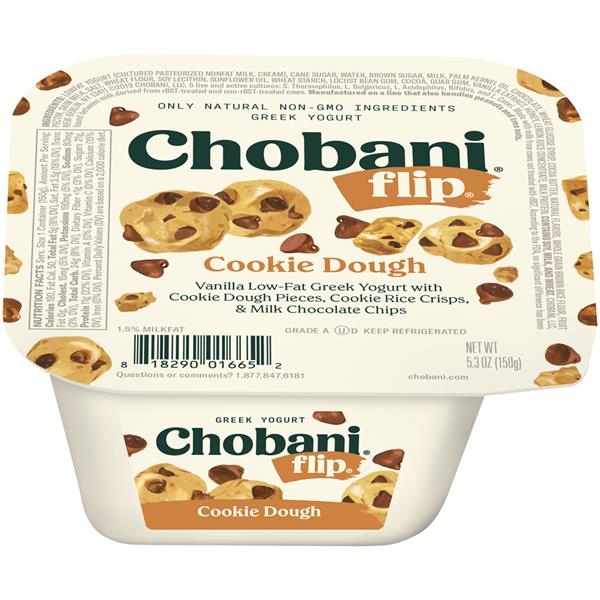 Chobani Flip Cookie Dough Greek Yogurt 5.3 oz. Pack | Hy-Vee Aisles ...