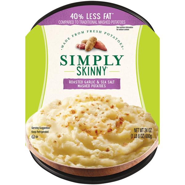 Simply Skinny Roasted Garlic Sea Salt Mashed Potatoes Hy Vee Aisles Online Grocery Shopping