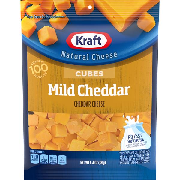 Kraft Natural Cheese Snacks Cheddar Mild Cheese Cubes | Hy-Vee Aisles ...
