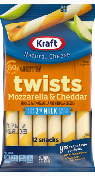 ダイエットドリンク Cheese Kraft Twists Reduced Fat Mozzarella & Cheddar Cheese Snacks