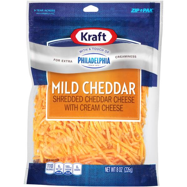 Kraft Shredded Mild Cheddar Cheese With A Touch Of Philadelphia | Hy ...