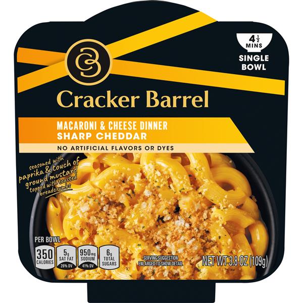 Cracker Barrel Single Bowl Macaroni Cheese Dinner Sharp Cheddar Hy Vee Aisles Online Grocery Shopping