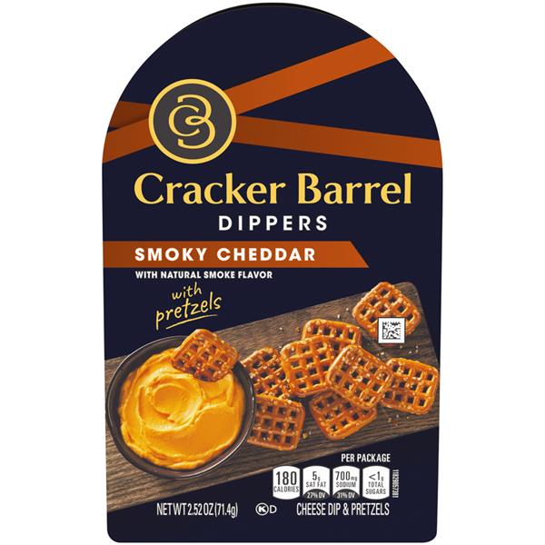Cracker Barrel Dippers Smoky Cheddar Cheese with Pretzels HyVee