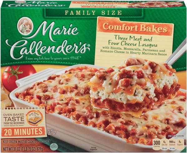 Marie Callender's Comfort Bakes Three Meat & Four Cheese Lasagna 