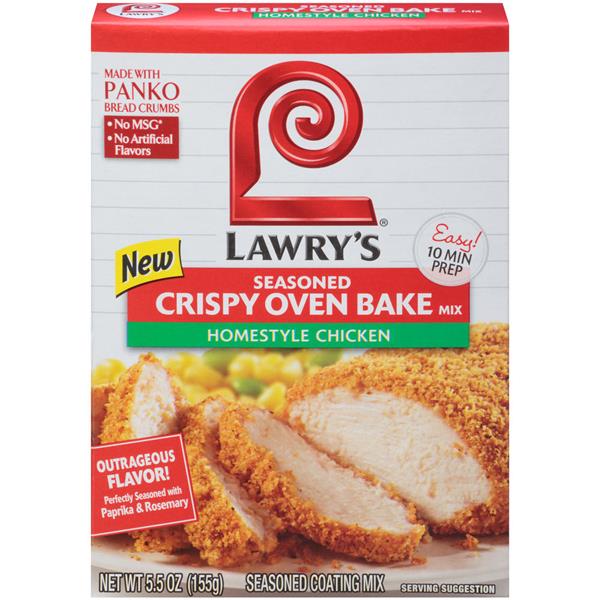 Lawry S Homestyle Chicken Seasoned Crispy Oven Bake Mix Hy Vee Aisles Online Grocery Shopping