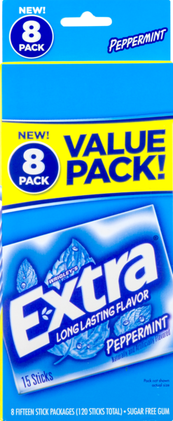 Wrigley S Extra Sugarfree Gum Peppermint 8 Pk Hy Vee Aisles Online Grocery Shopping