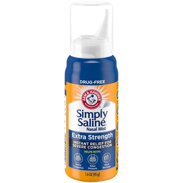 Arm & Hammer Simply Saline Nasal Mist Extra Strength.