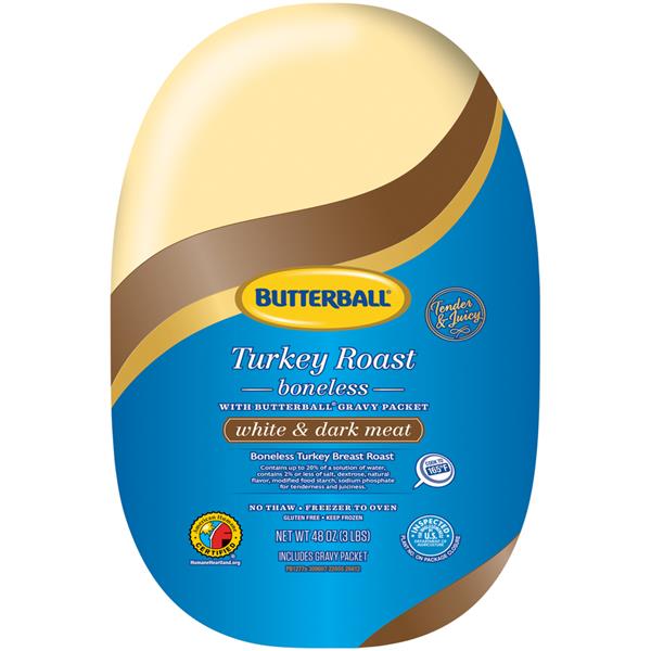 Butterball Boneless Turkey Roast Butterball White Dark Meat Boneless Turkey Roast Frozen 3 Lbs