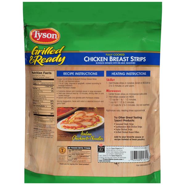 Tyson Grilled & Ready Chicken Breast Strips | Hy-Vee Aisles Online