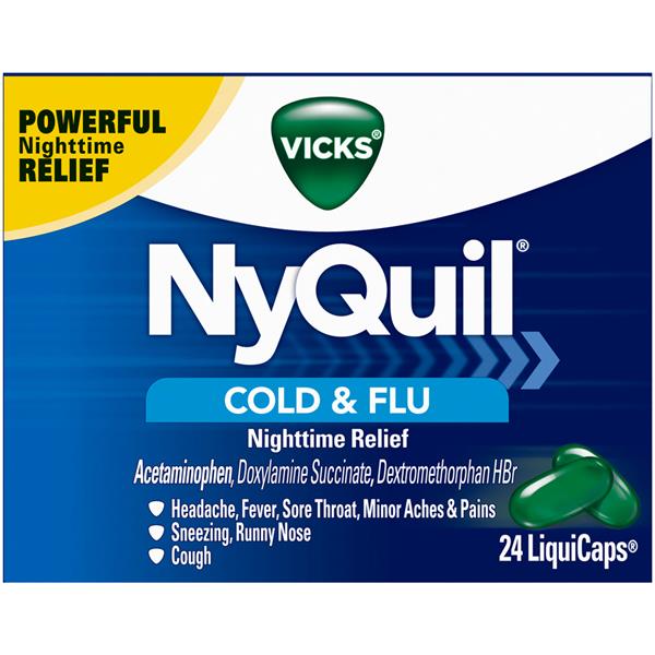 Vicks NyQuil Cold & Flu Nighttime Relief LiquiCaps HyVee Aisles