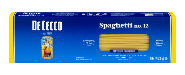 De Cecco Spaghetti, No. 12, Slow Dried  Hy-Vee Aisles Online Grocery  Shopping