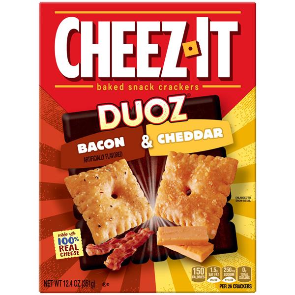 Cheez It Duoz Bacon Cheddar Baked Snack Crackers Hy Vee Aisles