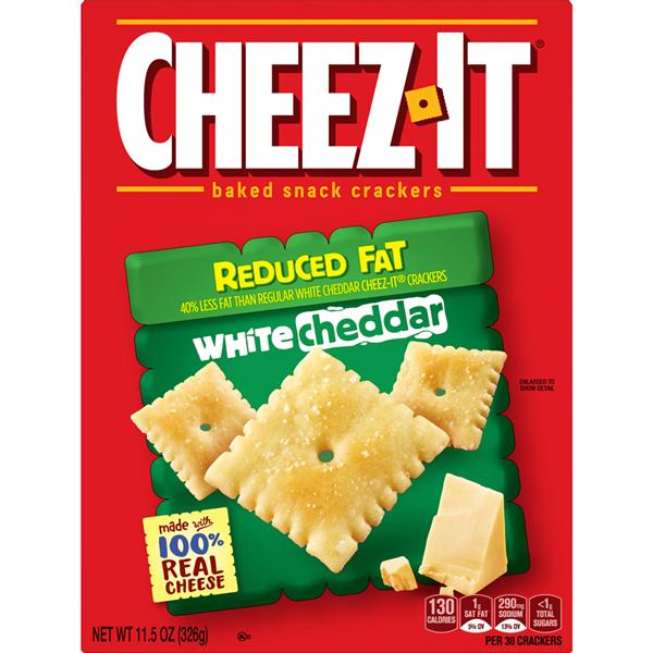 CheezIt Reduced Fat White Cheddar Baked Snack Crackers HyVee Aisles
