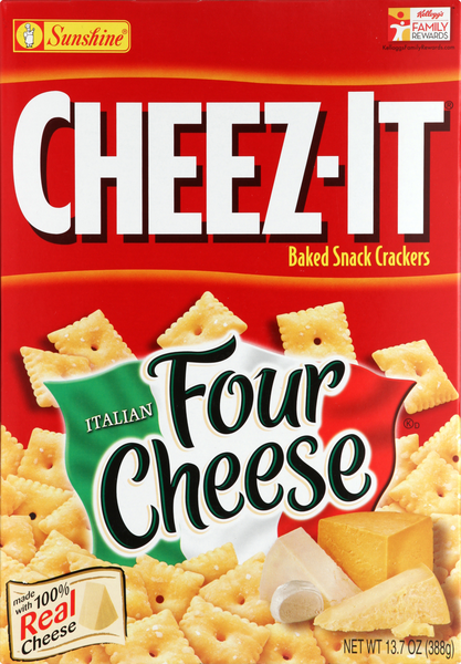 Cheez-It Baked Snack Crackers, Italian Four Cheese | Hy-Vee