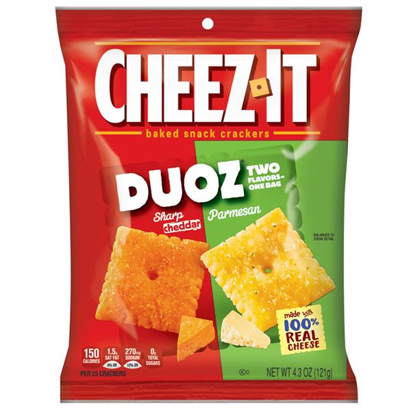 CheezIt Duoz Sharp Cheddar & Parmesan Baked Snack Crackers HyVee